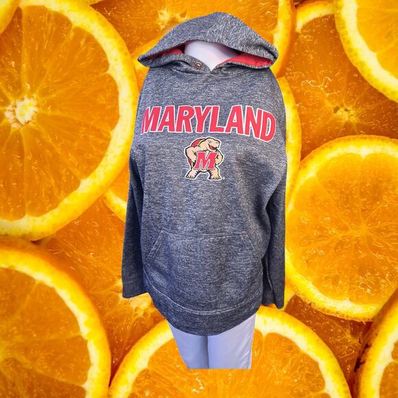 Top of the World Men's Grey Embroidered Maryland Pullover Fleece Hoodie Size S - Picture 10 of 10